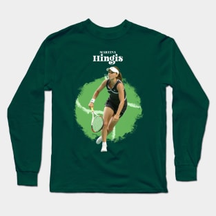 Martina Hingis cartoon Long Sleeve T-Shirt